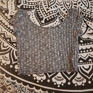 Forever 21 grey crop top